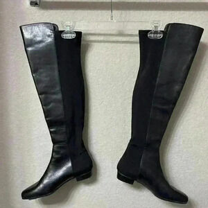 Vince Camuto “Karita” Over The Knee Riding Boots Women's Sz  6.5 Black Leather